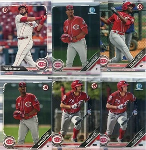 LOT (9) CINCINNATI REDS 2019 BOWMAN CHROME HUNTER GREENE NICK SENZEL RC - 4896 - Picture 1 of 2