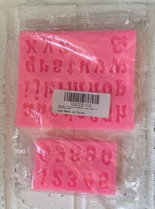 Palksky 8pcs Mini Letter Resin Molds - Small Silicone Number Alphabet Pink - Picture 1 of 2