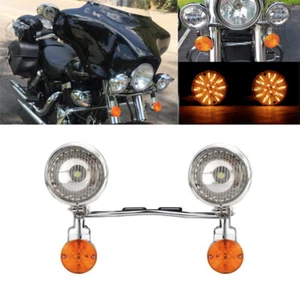 Passing Turn Signal Spot Light Bar For Honda VTX 1300 C R S RETRO Cruiser - Picture 1 of 12