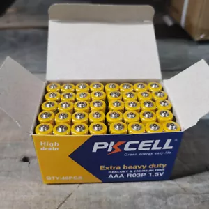 40pcs/box Extra Heavy Duty AAA Batteries R03P E92 UM4 ND61R 1.5V Zinc-Carbon - Picture 1 of 5