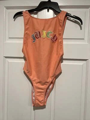 Traje de baño de una pieza Juicy Couture etiqueta negra melocotón talla XSmall NUEVO Foto 1 de 3