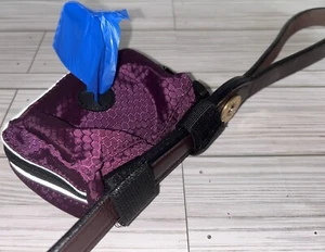 Dog Poop Bag Holder for Leash Attachment Purple Includes 1 Roll Of Bags Puppy - Picture 1 of 6