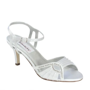 Dyeables Women's Ariana Ankle Strap Sandal (White,8.5) - Picture 1 of 1