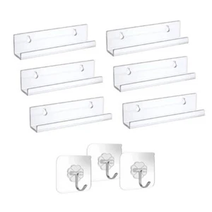 - Acrylic Vinyl Record Wall Mount – Clear Album Display Shelf with Strong Hoo... - Picture 1 of 7