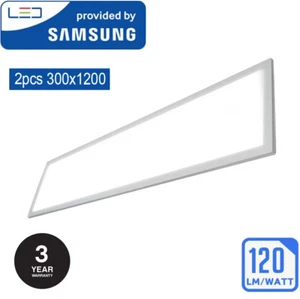 2x300x1200 mm 48W LED Panel de Techo Empotrada Blanco Frío 6500k - Imagen 1 de 4