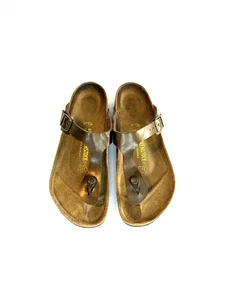 Birkenstock Giseh braun Leder Riemen Flip Flop Sandalen Damengröße 9 (40) - Bild 1 von 11