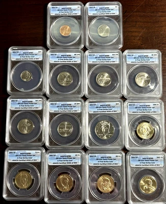2007 D  Satin Finish US Mint - 14 Coin Set ANACS SP69 - First Strike Coins - Image 1 of 4