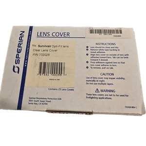 Brand New (Pack of 19) Survivair Opti-Fit Lens, Clear Lens Cover, 702028 - Picture 1 of 2