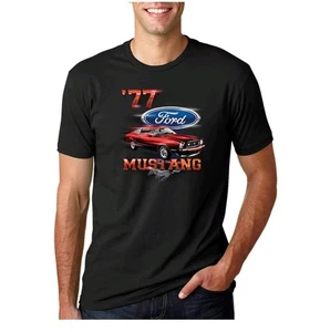 Camiseta 77 Ford Mustang Clásica Roja Hot Rod Clásica Logo Coches y Camionetas - Imagen 1 de 1