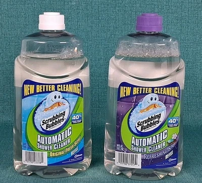 2 NEW Scrubbing Bubbles Automatic Shower Cleaner Refills 34 Oz Original & Spa - Image 1 of 4