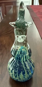 Mdina Signed Maltese Art Glass Sea Horse Paperweight Chess Collectible 6” x 2” - Picture 1 of 12
