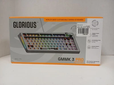 Glorious GMMK 3 Pro Barebone 75% Mechanical Gaming Keyboard, Silver  *PARTS*  #4 - Image 1 of 4