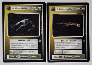 Star Trek CCG  Deep Space Nine - Miradorn Raider and bonus Rigelian Freighter - Picture 1 of 1