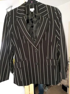 Damen Blazer schwarz weiss gestreift Gr:38 - Bild 1 von 1