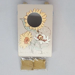 Mini Cornhole Heim Büro Schreibtisch Dekor Sonnenblume und Biene 1 Brett 2 Taschen 4 Zoll x 1 - Bild 1 von 4