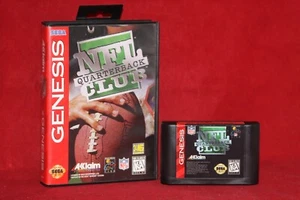 NFL Quarterback Club (Sega Genesis, 1994) Authentic Game Cartridge + Case - Picture 1 of 6