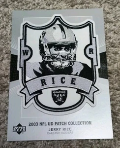 2003 NFL Upper Deck Player Patch Collection Jerry Rice Oakland Raiders - Picture 1 of 3