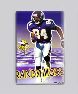 RANDY MOSS / MINNESOTA VIKINGS LOGO - 2" x 3" POSTER FRIDGE MAGNET costacos nfl - Picture 1 of 2