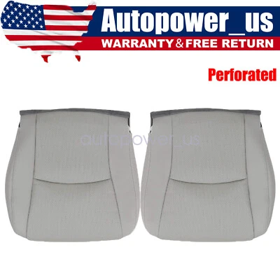 For 2008-2013 Toyota Highlander Front Bottom Perforated Leather Seat Cover Gray Foto 1 de 4