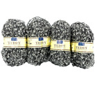 Marks & Kattens TEDDY Wool Blend BoucleYarn Gray 1.8 oz 82 yds - Lot of 4 Skeins