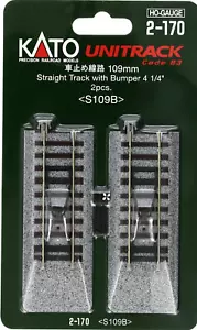 Kato HO UniTrack ~ 109mm 4 1/4 Inch Track Bumpers (2 Pcs) 2-170 - Picture 1 of 1