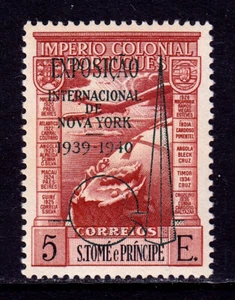 ST. THOMAS & PRINCE — SCOTT C16 (nota) — FERIA MUNDIAL DE 1938 EMBALAJE ORIGINAL— MONTADO SIN MONTAR O NUNCA MONTADO — SCV $100 - Imagen 1 de 2