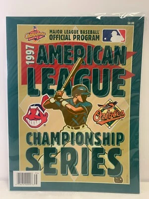 1997 ALCS Program Cleveland Indians vs Baltmore Orioles Excellent Condition - Image 1 of 2