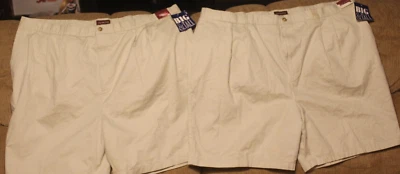 2 pares de pantalones cortos nuevos con etiquetas para hombre Convington caqui talla 50 plisados grandes y altos Foto 1 de 4