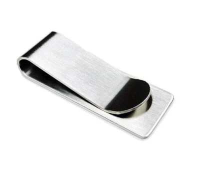 Stainless Steel Money Clip Silver Metal Pocket Holder Wallet Credit Card Holder - Image 1 of 4