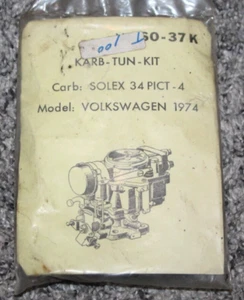 NOS 1974 VOLKSWAGEN KARB-TUN-KIT  SO-37K ( FOR SOLEX 34 PICT-4) - Picture 1 of 5