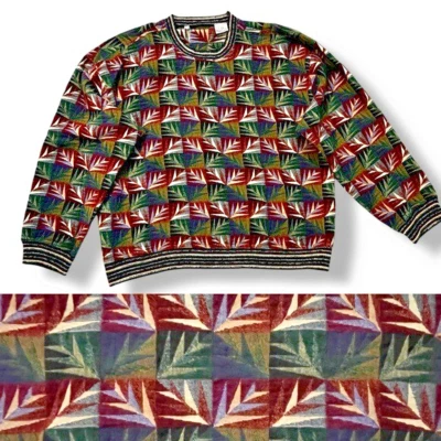 Suéter Pullover Vintage Jhane Barnes Colorido Geo Estampado Coogi Cosby Para Hombres XXL Foto 1 de 4