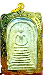 AMULETT FETISCH ANHÄNGER CHARM PHRA SOMDEJ GOLD MICRON GEHÄUSE SCHUTZ WAT RAKANG - Bild 1 von 6
