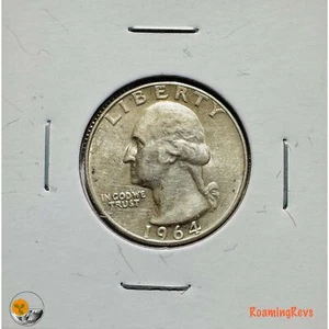 Moneda de 25 cuartos de dólar Washington 1964 - 90 % plata como nueva UNC #64TA - Imagen 1 de 2