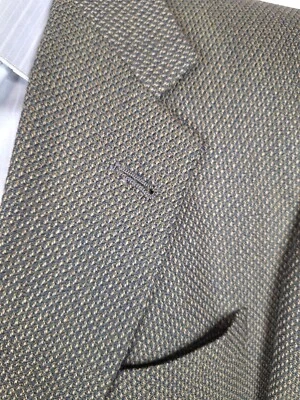 Austin Reed Sport Coat Blazer Mens 42L Brown Check Knit Wool Ventless - Image 1 of 4