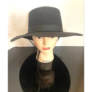 Vintage New York Hat Co. Black 100% Wool Mens Flat Rim WPM 4384 Size XL USA Made - Picture 1 of 9