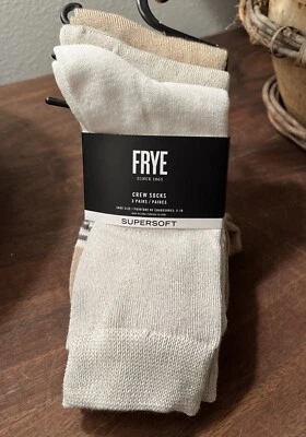 Frye Crew Socks 3 PAIR Women's 5-10 Shoe Size SUPERSOFT Favorite  Frye Footwear - Image 1 of 4