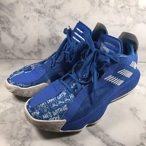 Adidas Dame 6 Basketball Shoes Men's Blue Used Size 8.5 - Picture 1 of 9