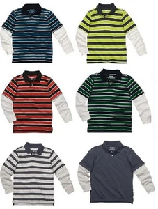 Oshkosh B'gosh Boys' Long Sleeve Polo Shirt ~ Pick Your Color and Size ~ NWT - Picture 1 of 22