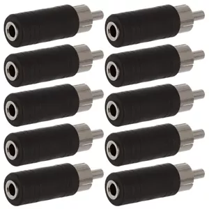 10x RCA Male Plug to 3.5mm 1/8" Stereo Jack Audio Adapter Cable Converter - Picture 1 of 3