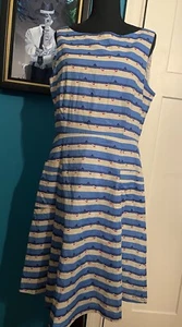 Pretty Vacant A-Line Dress In Seascape Uk14/Large NWT #0062 - Picture 1 of 13