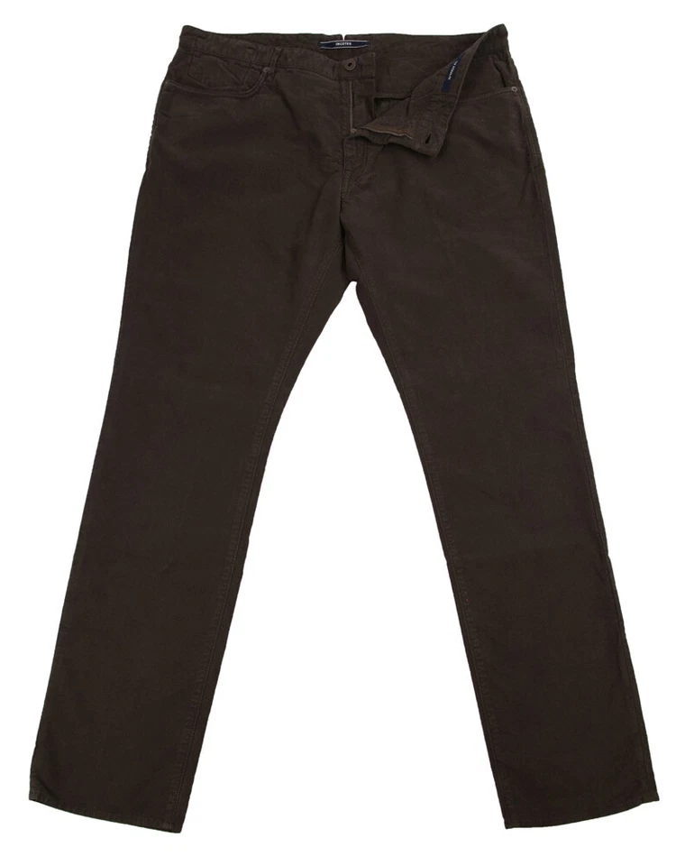 Incotex Brown Solid Pants - Slim - (RAYC40338639) - Image 1 of 4