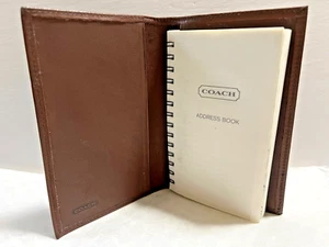 Vintage COACH Burgundy Leather Spiral Address Phone Book 1990s - Picture 1 of 14