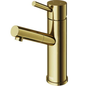 Vigo VG01009MG Noma 1.2 Gpm Single Hole Bathroom Faucet Matte Brushed Gold  - Picture 1 of 4
