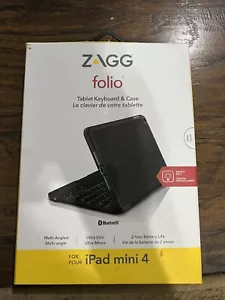 ZAGG Folio Case Hinged Bluetooth Keyboard for Apple iPad Mini 4 - Picture 1 of 1
