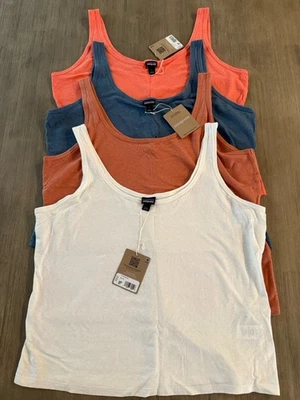 Camiseta sin mangas Patagonia Trail Harbor para mujer nueva con etiquetas talla L algodón/cáñamo precio de venta sugerido por el fabricante 39 USD Foto 1 de 3
