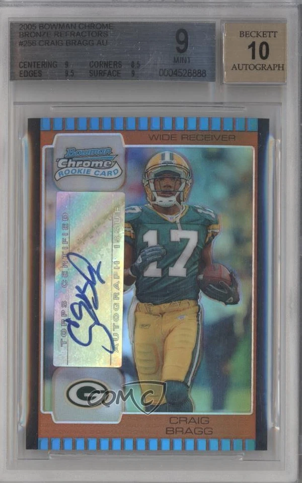 2005 Bowman Chrome Bronze Refractor /50 Craig Bragg BGS 9 MINT Rookie Auto RC - Image 1 of 2