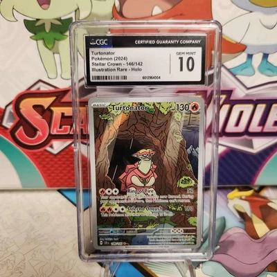 CGC 10 Turtonator 146/142 Illustration Rare - Stellar Crown - Pokemon TCG - Image 1 of 2