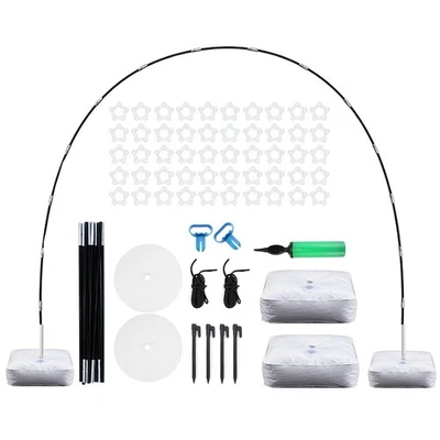 Kit arco balão com base, 9 pés de altura e 10 pés de largura suporte de arco de balão ajustável... - Imagem 1 de 4