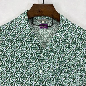 Onia Shirt Mens Small Liberty Fabric Camp Collar Khan Mistletoe Button Up - Picture 1 of 8