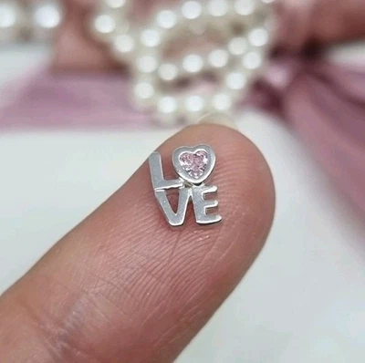 Genuine Pandora Pink LOVE Petite Floating Locket Charm S925 ALE 💕R44c - Image 1 of 3